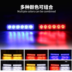 Car Lamp 6led Strobe Light One-to-Two Warning Light Middle Net Strobe Light Strobe Lamp Flash Lamp 12v24v