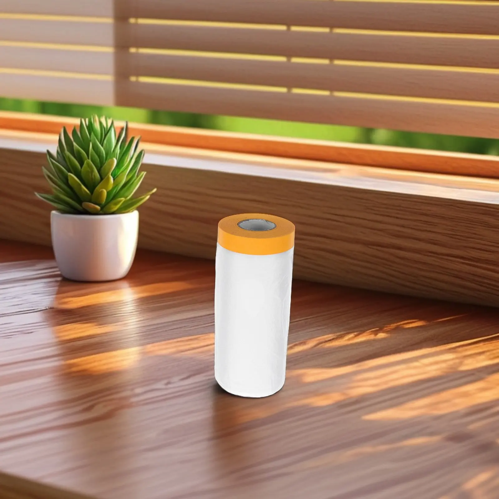 1 Rollo de Película Aislante de Plástico para Ventanas, Protección Contra el Frío Invernal, Retención de Calor, Barrera Contra Viento, Lluvia y Nieve