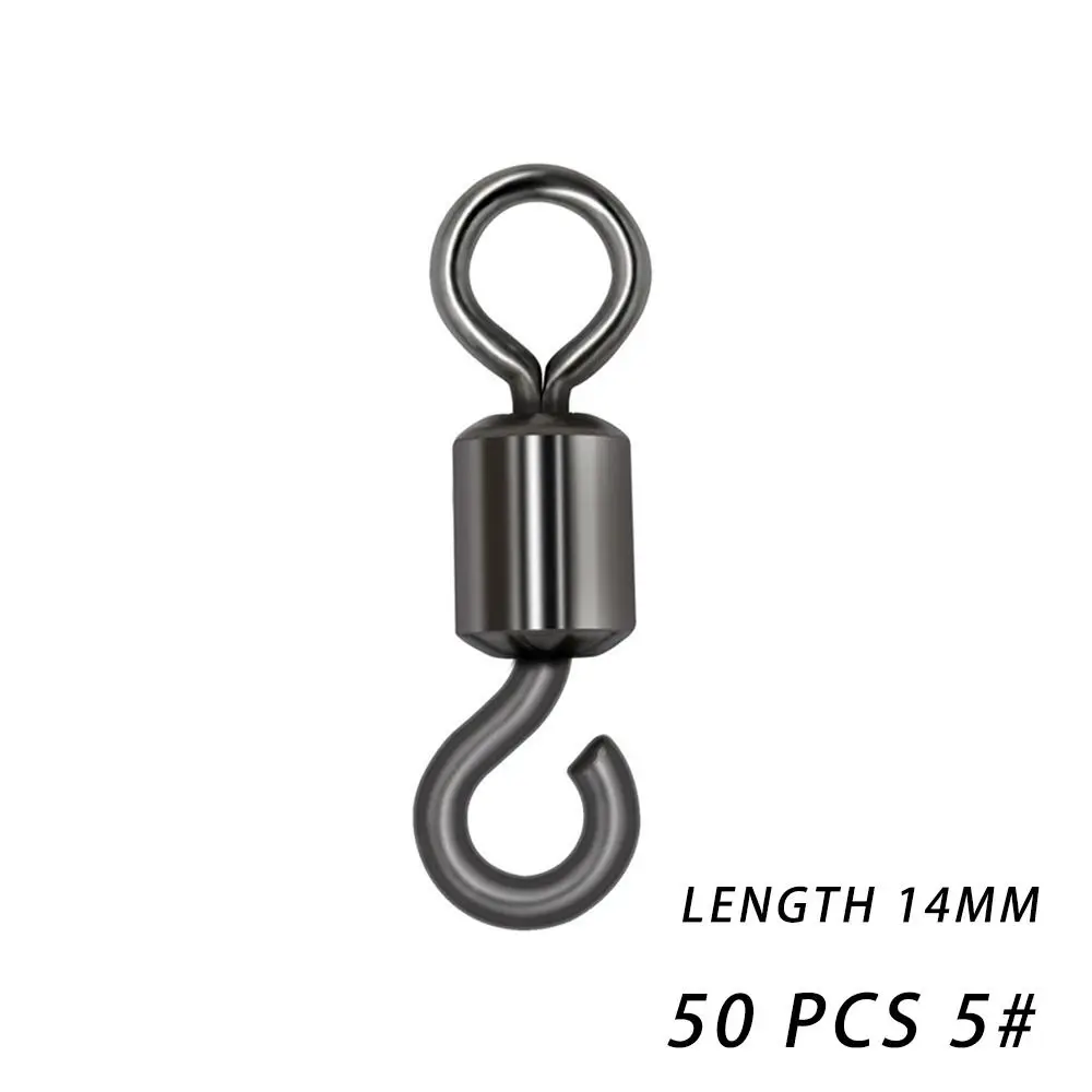 

Fishing Tackle Single Hook Bait Connection Tool Opening Fishing Swivel Fishing Connector Rolling Swivel Opening Rotating Ring