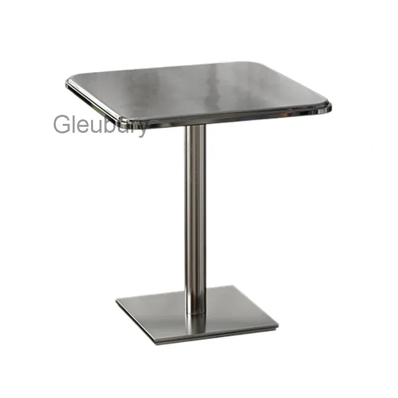 Kong Stall Coffee Hong Table Double-layer Square Simple Dining Chair Round Industrial Cafe Furniture Couchtisch XY40KFZ