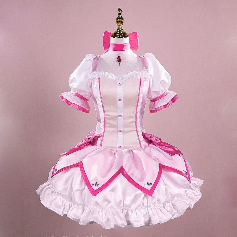 Puella Magi Madoka Magica Magical Girl Kaname Madoka Cosplay Costume Short Ball Pink Dress Cosplay Costume