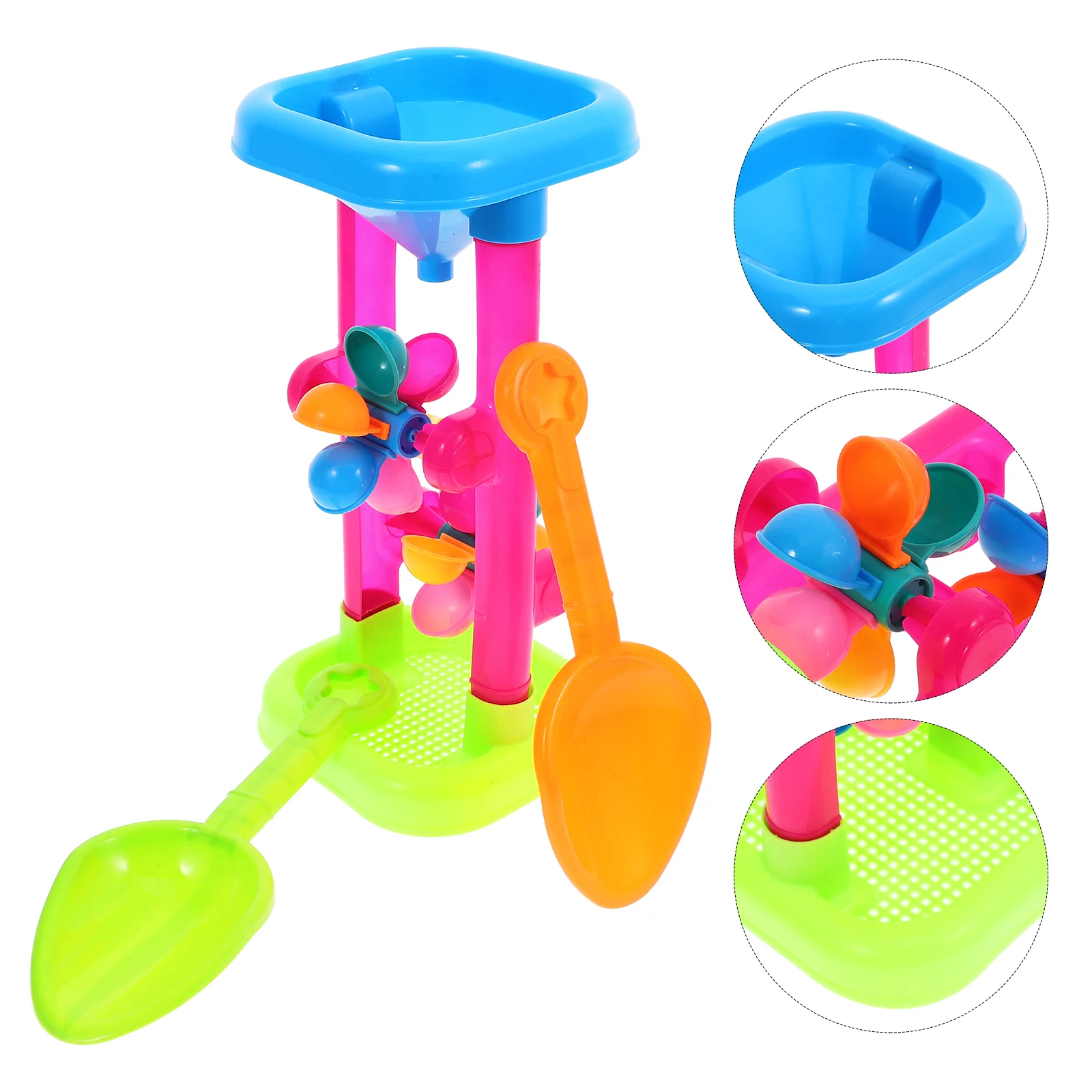 Hourglass Beach Table Toy Sand Children Plaything Boy Toys Wheel Water Sandbox for Kids