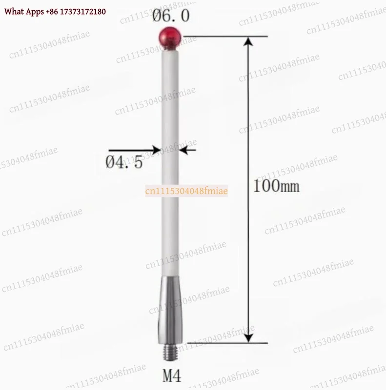 1PC CMM Probe Stylus 6mm Ball Tip Ceramic Shaft Contact Probes Testing Accessories For Renishaw Precision Measuring Parts