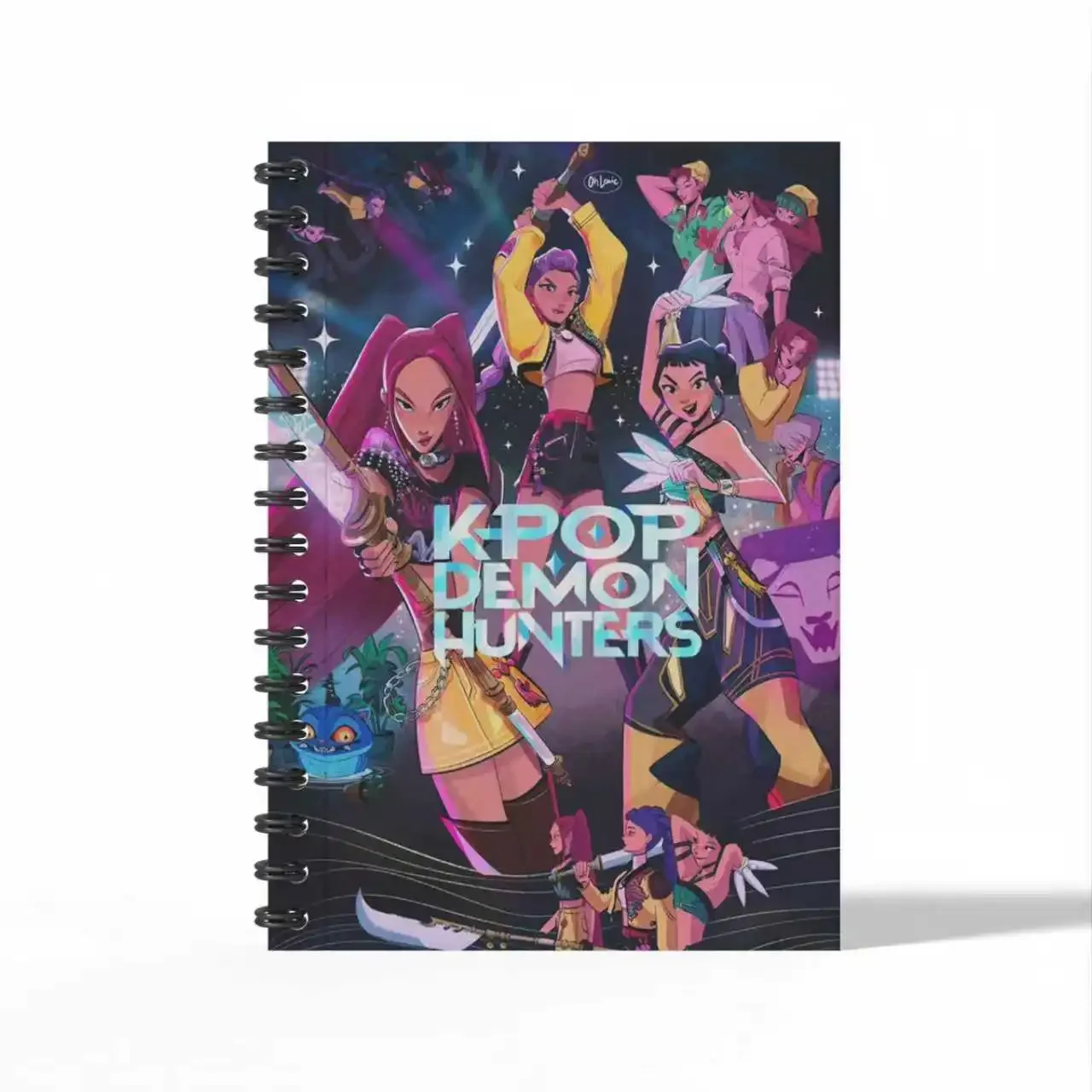 Anime filme k-pop demon hunters cadernos a6 papelaria bobina almofadas de escrita para estudantes material escolar acessórios de escritório presente