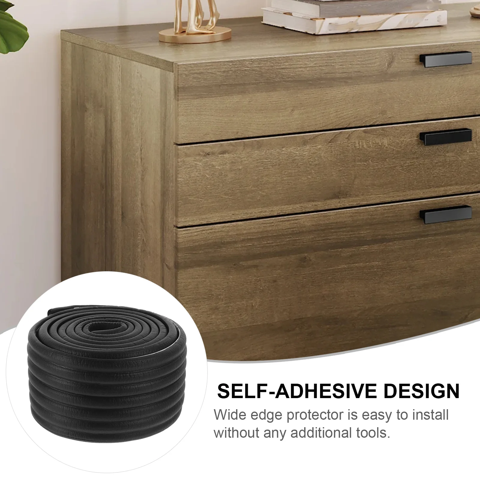 واسعة حافة حامي ذاتية اللصق الجدول ركن الحرس السرير سلم حصيرة الحضانة الجدار ملصق السلامة الوفير قطاع للمنزل الطفل #2