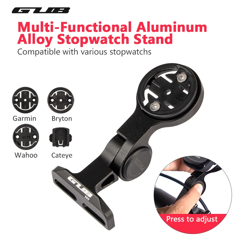 GUB Aluminum Alloy Speedometer Support Stand Rotatable Adjustable Angle Road Bicycle Computer Stem Mount Holder for GARMIN etc