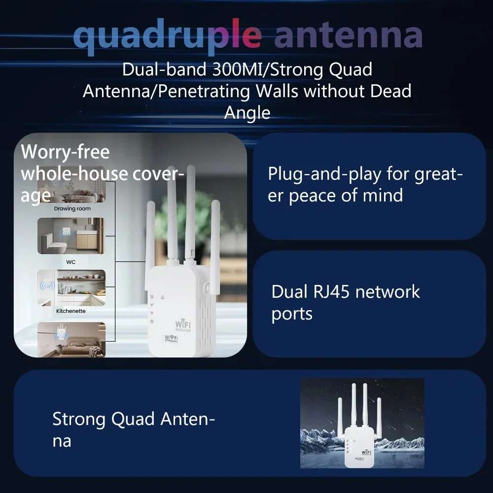 amplificador-de-rede-300mbps-24g-de-longo-alcance-para-pequenos-escritorios-repetidor-de-sinal-wifi-com-interface-de-rede-dupla