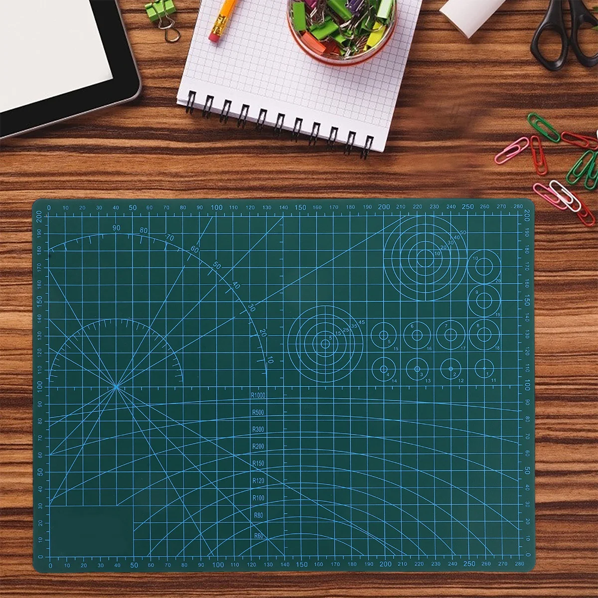 Estera de corte autocurativa de PVC, superficie antideslizante Flexible fuerte de 12x18 pulgadas para costura, corte de papel, artesanía, protección de mesa de Hobby