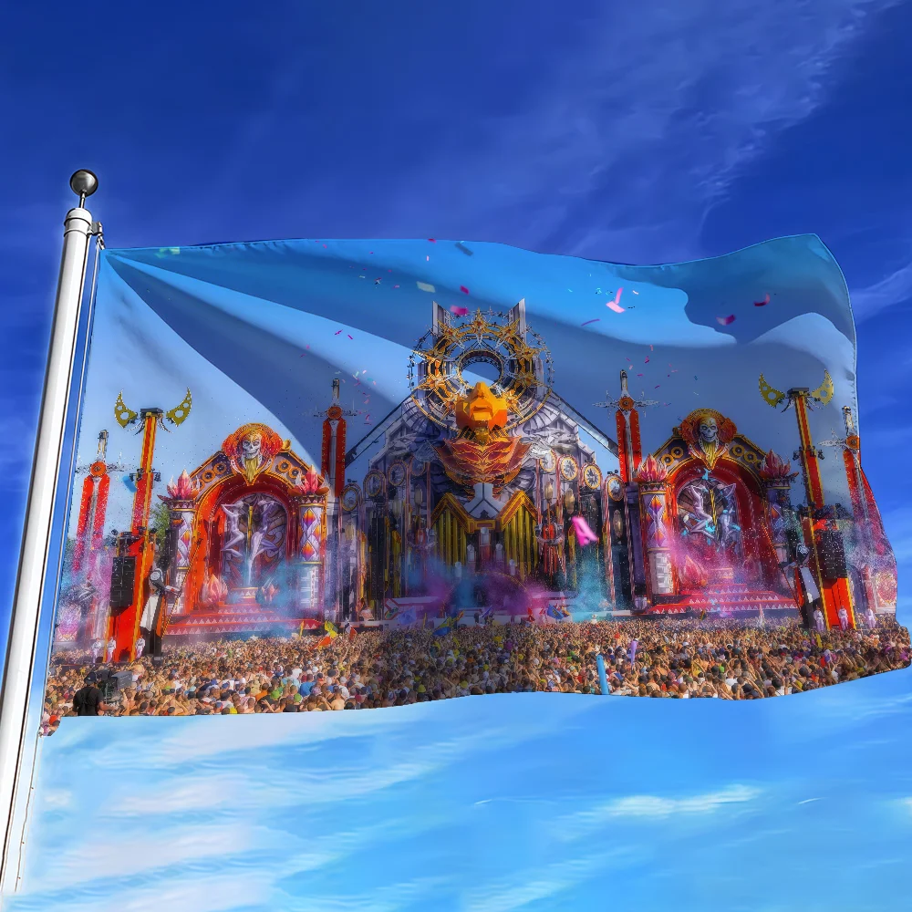 2026 Music Featival D-Defqon 1 flag For Bedroom Living Bar Garden Outdoor Active  Decoration Background And Concert
