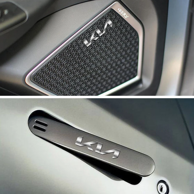 لكيا ريو K5 K2 K3 سبورتاج Ceed سورينتو بيكانتو ستينغر 2/5/10 قطعة سيارة الداخلية الشارات سيارة ثلاثية الأبعاد شعار معدني ملصق اكسسوارات