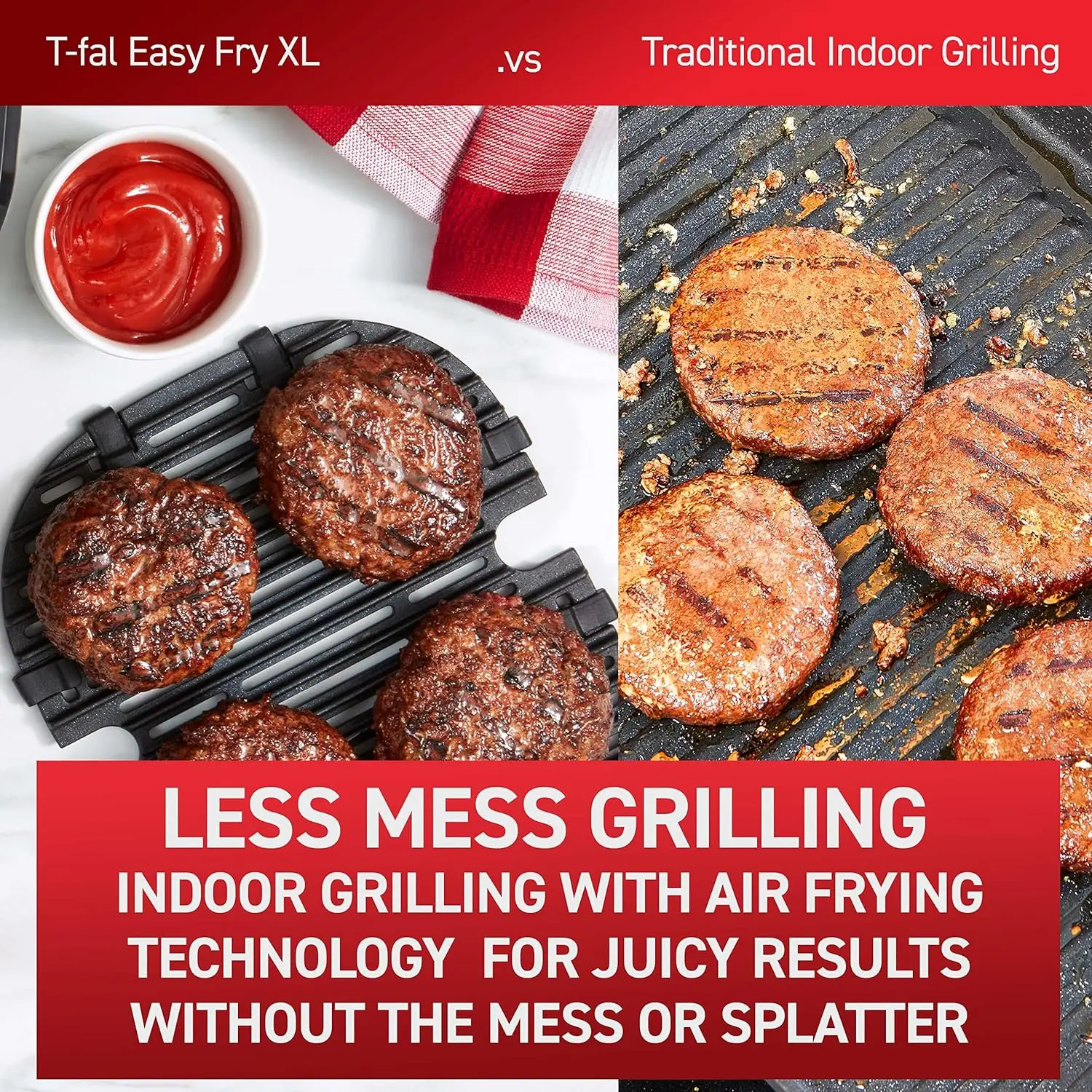 Air Fryer & Grill Combo Digital, 2-in-1, 4.4 Qrt, black