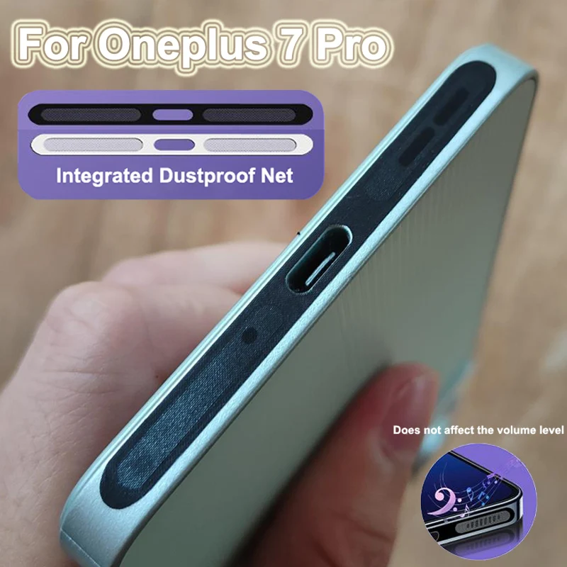 Dla OnePlus 7 Pro głośnik do telefonu siateczkowe naklejki pyłoszczelne do Oneplus 7Pro 1 + 7 Pro zintegrowana obudowa osłona przeciwpyłowa głośnika