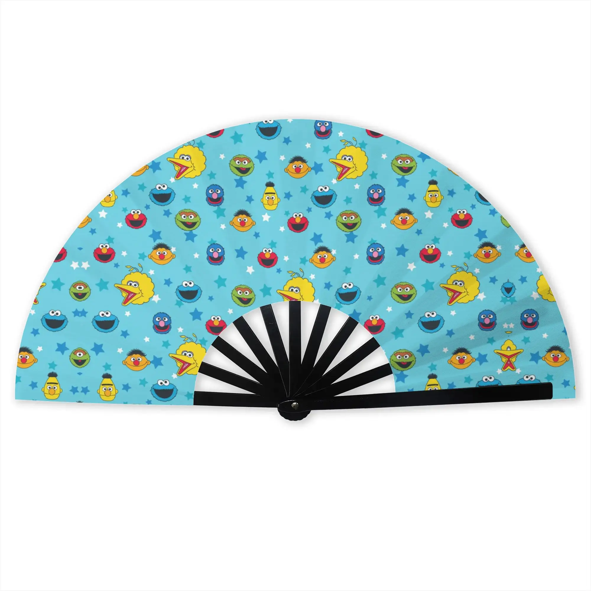 Personalised Cookies Anime  Monsters Promotional Gift Hand Fan Party Elmos Cartoon Durable Folding Fans Creative Bulk Pack Fan