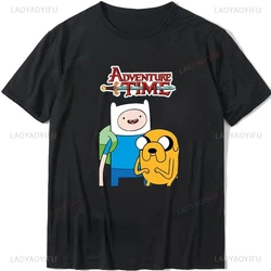 Adventure Time TShirt Kids Short Sleeve Unisex Shirt For Men Casual Tee Shirt Birthday Tops Cartoon Short Sleeve Summer Clothes