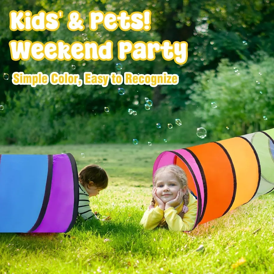 2er-Pack Play TunnelPop Up Crawl Through Tunnel Spielzelt für die Öffnung von Babys oder Haustieren Crawl Tunnel Toy mit atmungsaktivem Mesh-Spielzelt