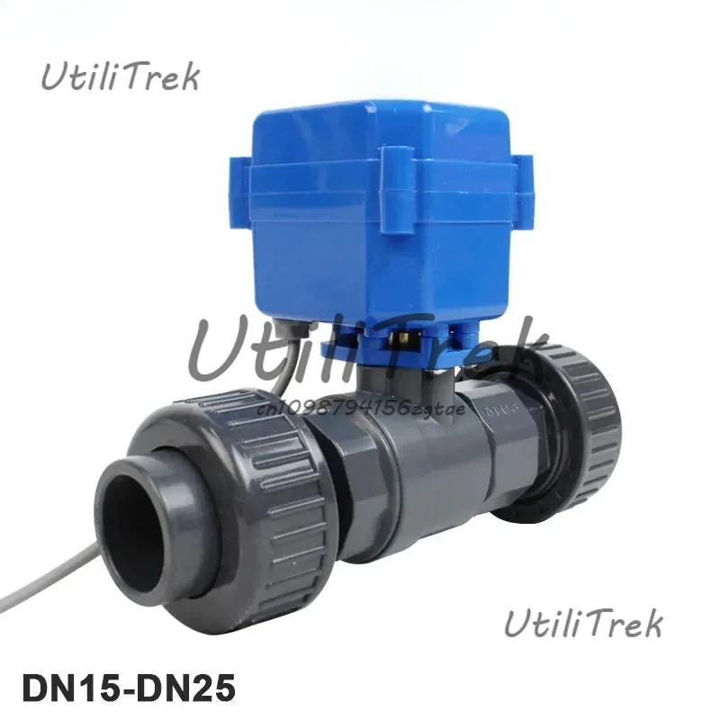 

Mini plastic 2-way AC220V pvc 1/2inch electric ball valve for garden water irrigation