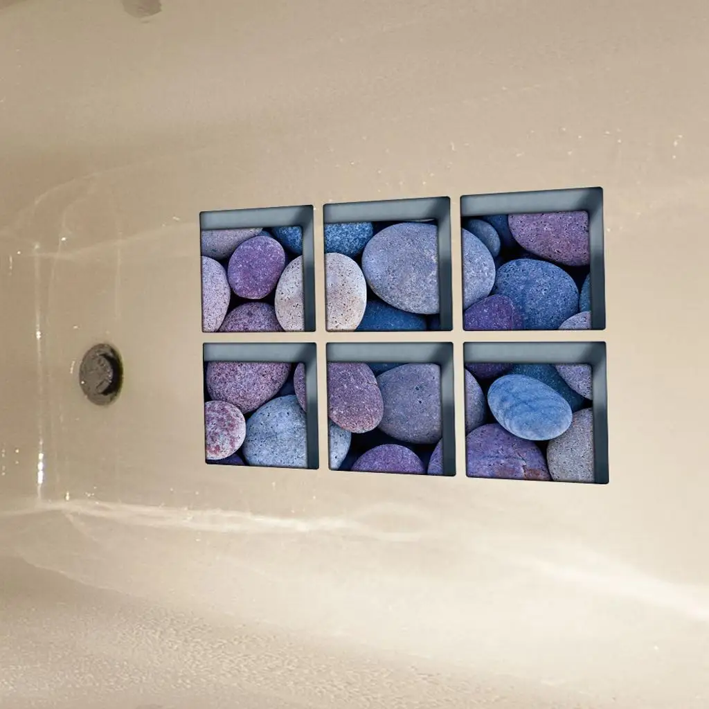 PVC Anti-slip Bathtub Stickers Bath Tub Decals Appliques Waterproof