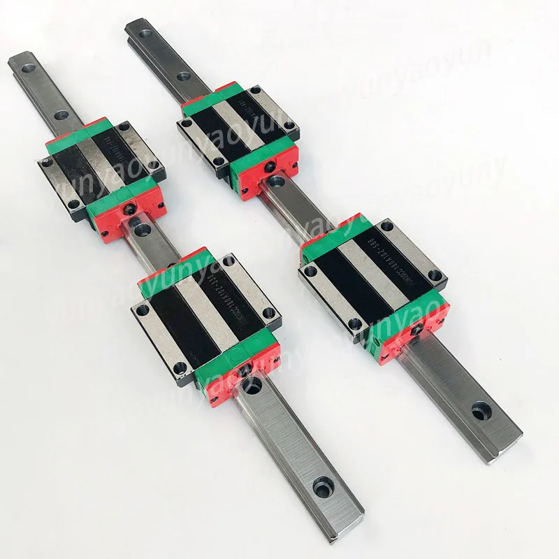 2Pcs HGR15 Rail 4Pcs HGH15CA HGW15CC Blocks for CNC Router Engraving