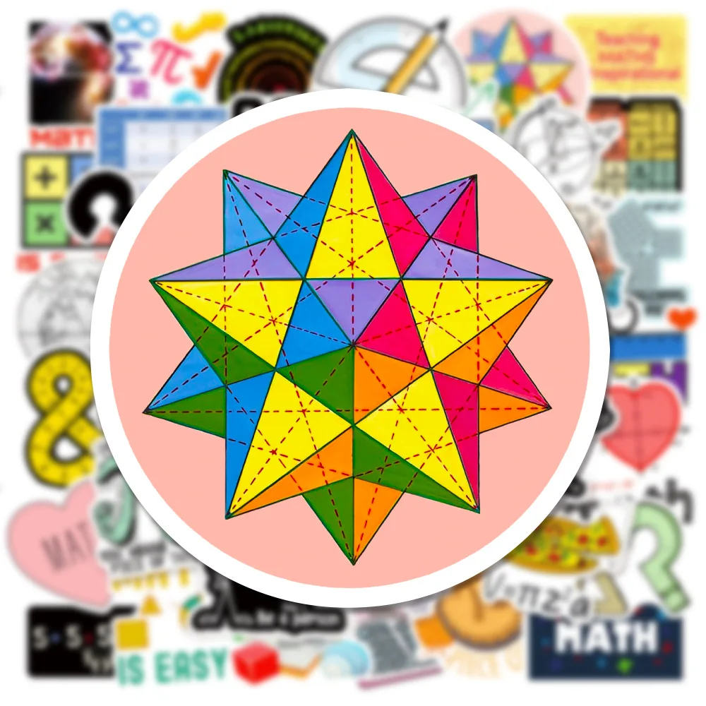 

50PCS Cartoon I Love Math Cartoon Formula Symbol Stickers Car Motorcycle Luggage Guitar Skateboard Waterproof Cool Decal Sticker