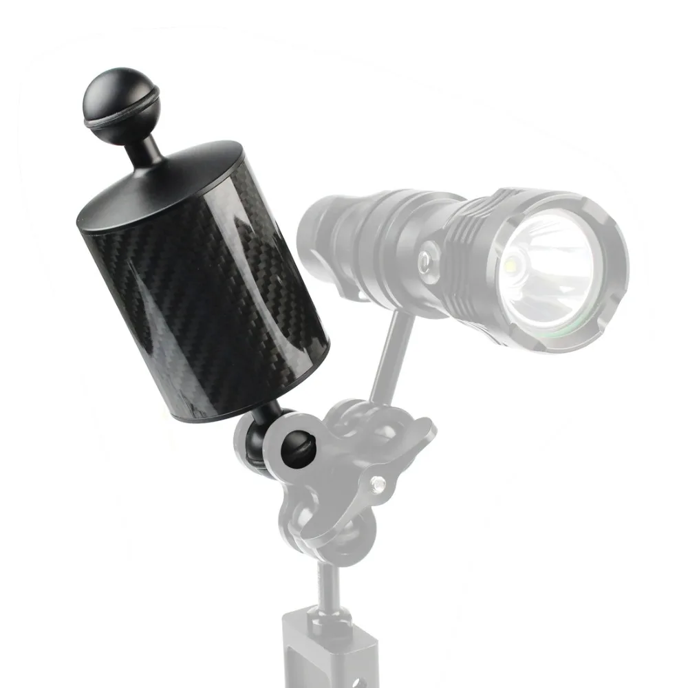 D60mm Carbon Faser Auftrieb Arm 25mm Dual Ball Kopf 5 8 10 12 "für GoPro 13 SLR Kamera unterwasser Tauchen Tablett Füllen Licht Halterung – Detail 35