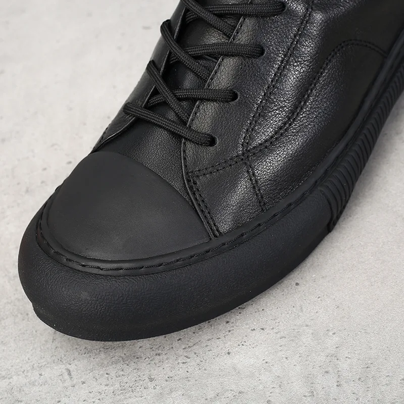 A169 New Fashion Boots Cow Real Leather Lace Up Men Footwear British Sports Boots Men's Leisure Working Ankle Boots Male Shoes image 4