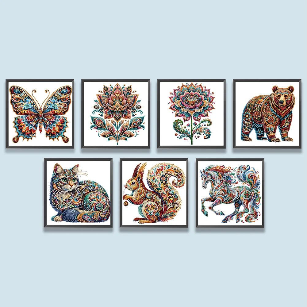 5D DIY Partial Special Shaped Drill Diamond Painting Animal Kit Art Decoration