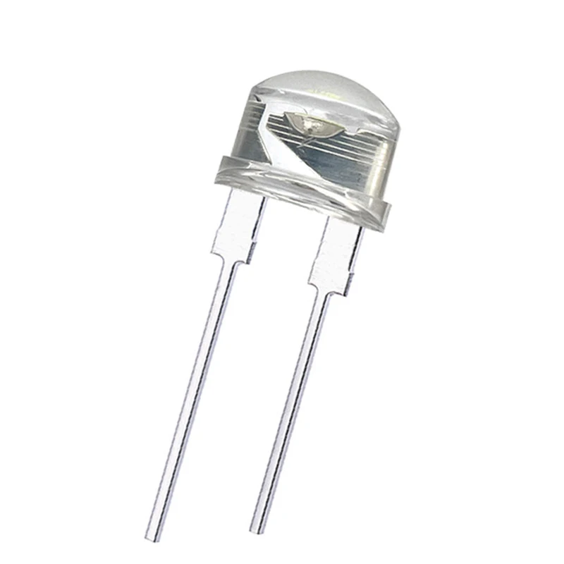 10PCS/lot NEW F8 8mm 0.5W 3.0-3.2V Straw hat LED White Super Bright LED Lamp Wide Angle Transparent LED Lamp Strawhat LED