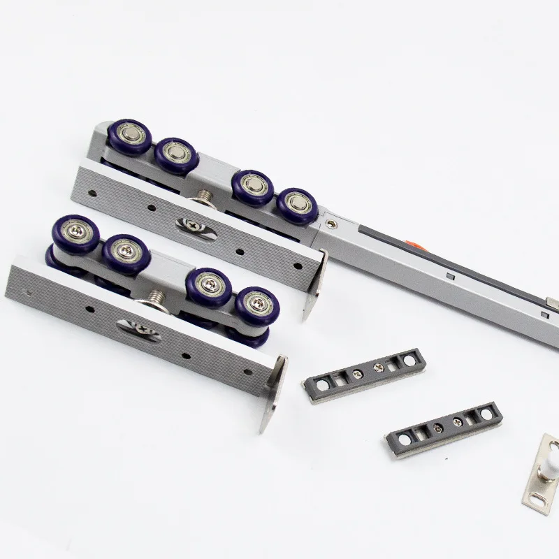 Concave wheel bidirectional buffering hanging wheel kitchen hanging track push-pull moving wooden door damping pulley