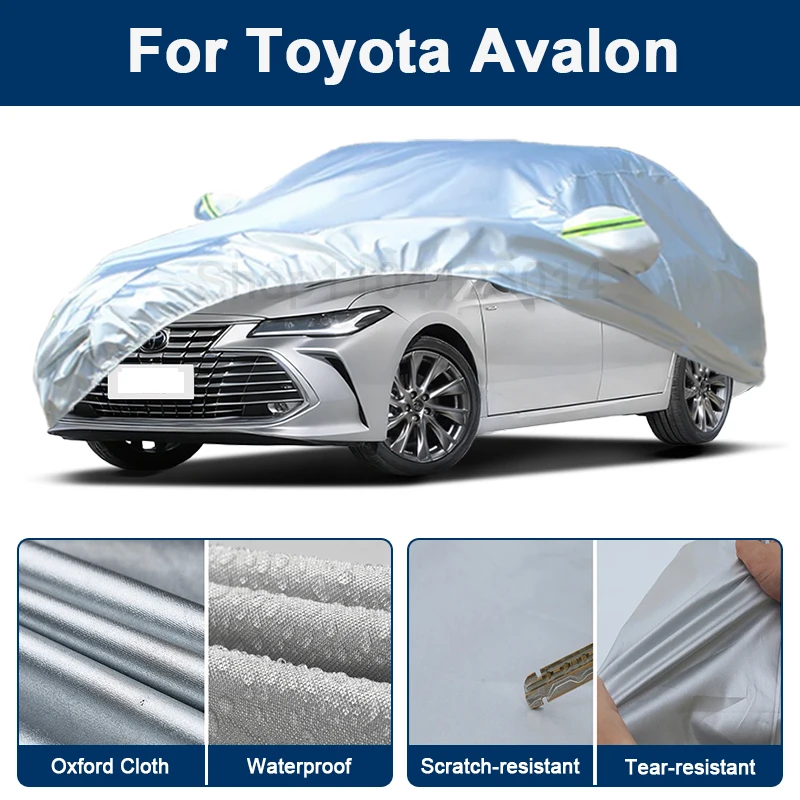 

Outdoor Full Car Cover For Toyota Avalon with Reflective Strips Waterproof Snowproof Dustproof UV Protection