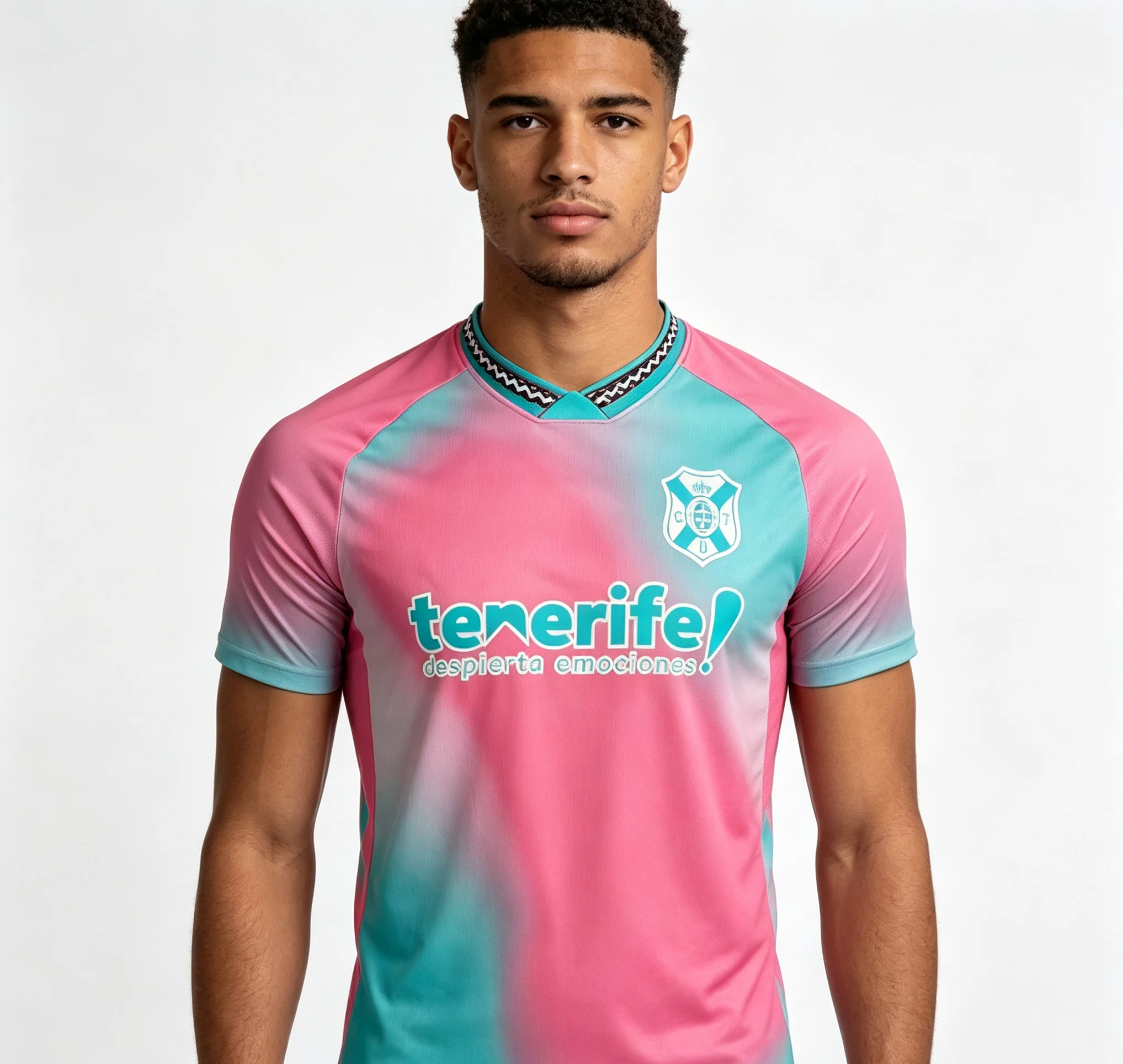 Neues 26-27 Tenerife Heim-Fußballtrikot, 3D-Druck, schnelltrocknend, Herren-Sport-Freizeit-T-Shirt, passend für die ganze Familie – Detail 1