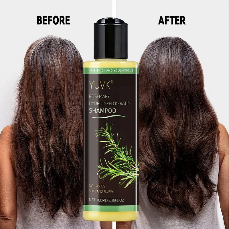 YUVK Rosemary Shampoo, Moisturizing Hair Shampoo for Women and Men to Gently Cleanse, Repair & Protect Strands