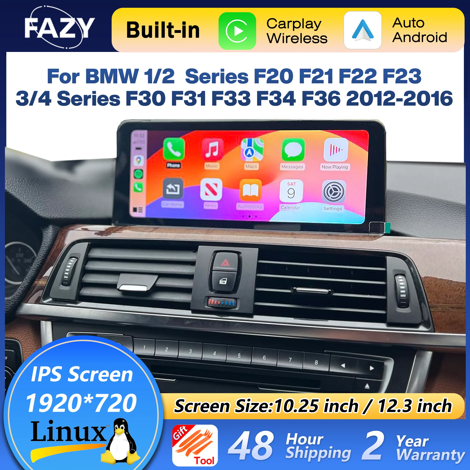 10.25/12.3 BMW Car Multimedia Player Android Auto CarPlay