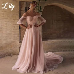 Lily Off the Shoulder Prom Dress Pink Blush Party Dresses Net Sweetheart Celebrity Gowns Wedding Party Dress вечерние платья