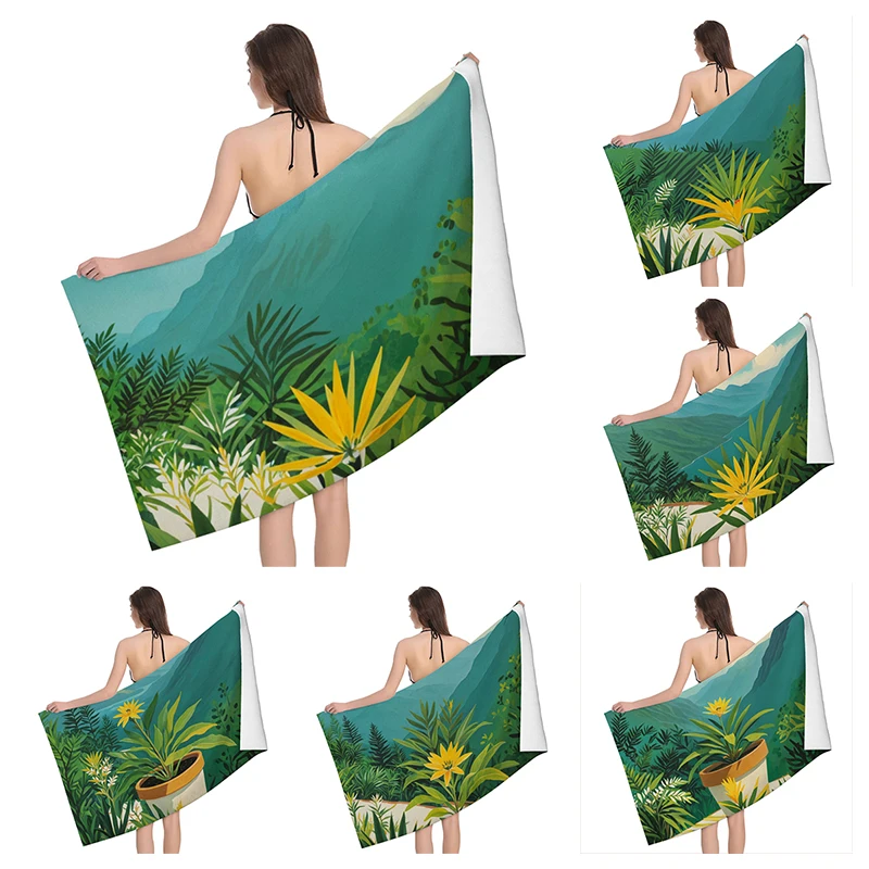 Home bath towels for the body towels bathroom quick drying microfiber beach man large sports towel Fruit plant boho simple ins