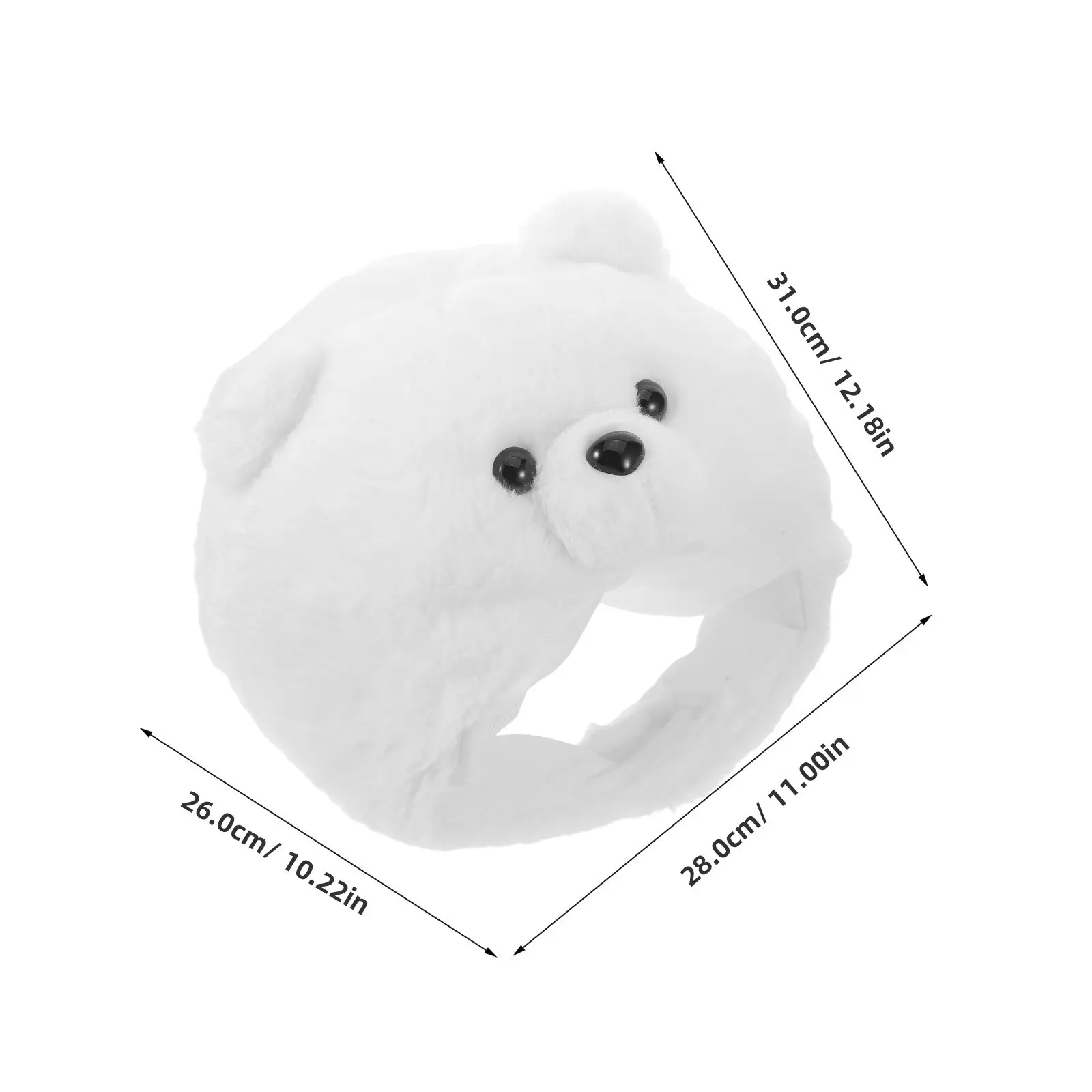 Gorro de Oso Polar, Divertido, para Fiestas, Cosplay, Halloween, Navidad, Disfraz de Oso, Gorro de Animal