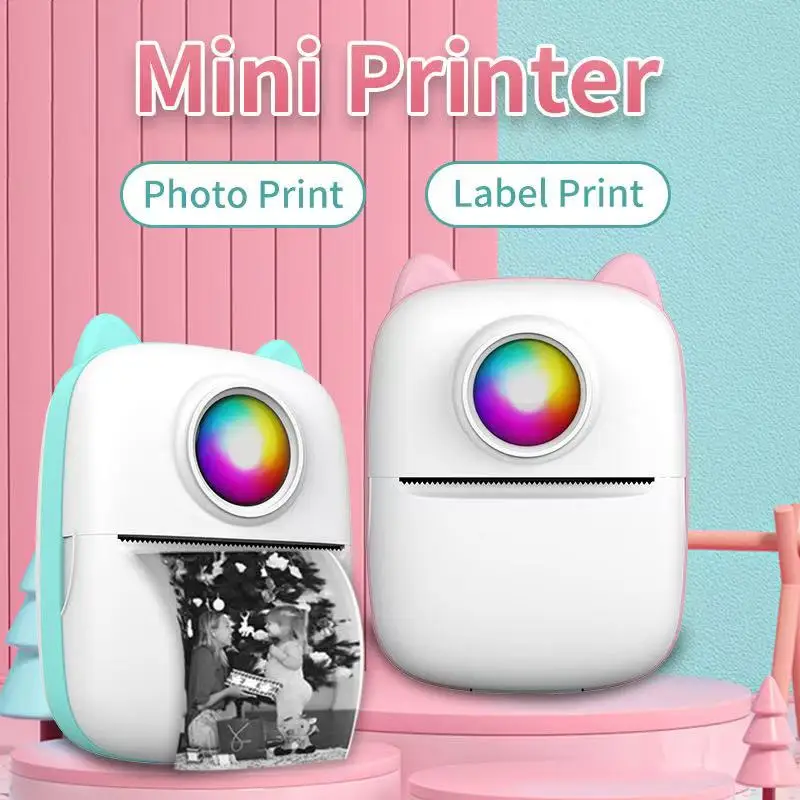 X2 mini HD printer portable sticker label Printer Bluetooth pocket thermal printer with paper for student note inkless printing