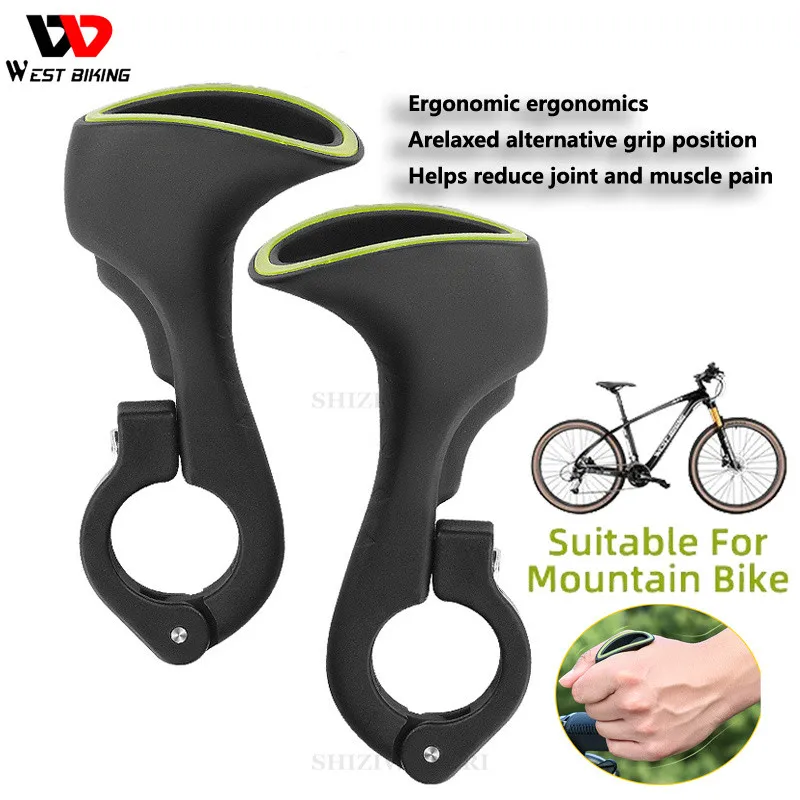 MTB Bicycle Bar Ends Ergonomic MTB Handle Bike Handlebar 22.2mm Noctilucence Nylon Handle Bar Grips Bike Accessories