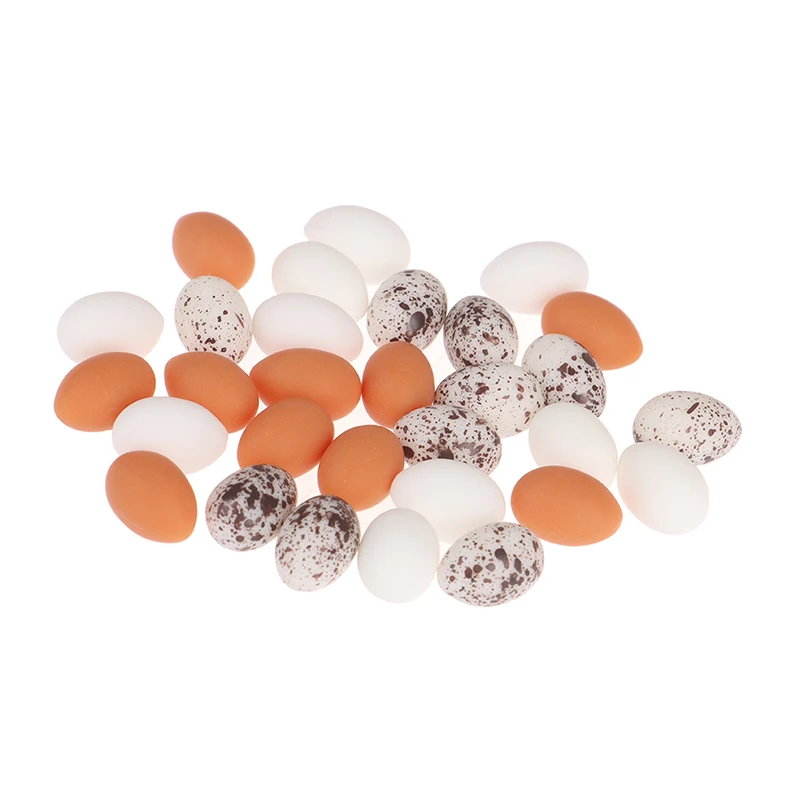 10pc Dollhouse Miniature Simulation Eggs Food Model Pretend Play Kitchen Toys