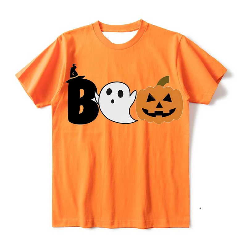 

New Autumn Men's Halloween Theme Print Parent-child Short-sleeved T-shirt Halloween Christmas Gift Multi-color Optional -29