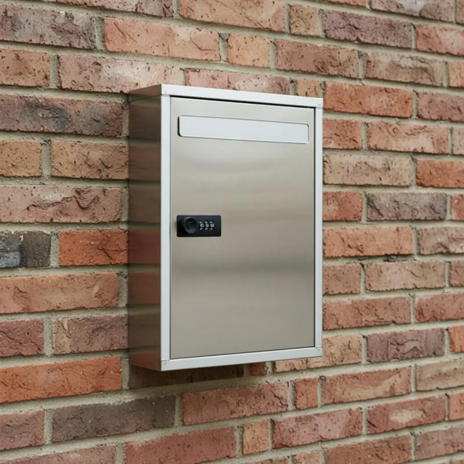 Wall-Mounted Mailbox with Lock Lockable Wall-Mounted Letterbox with Lock Stainless Steel Mailbox Secure Weatherproof