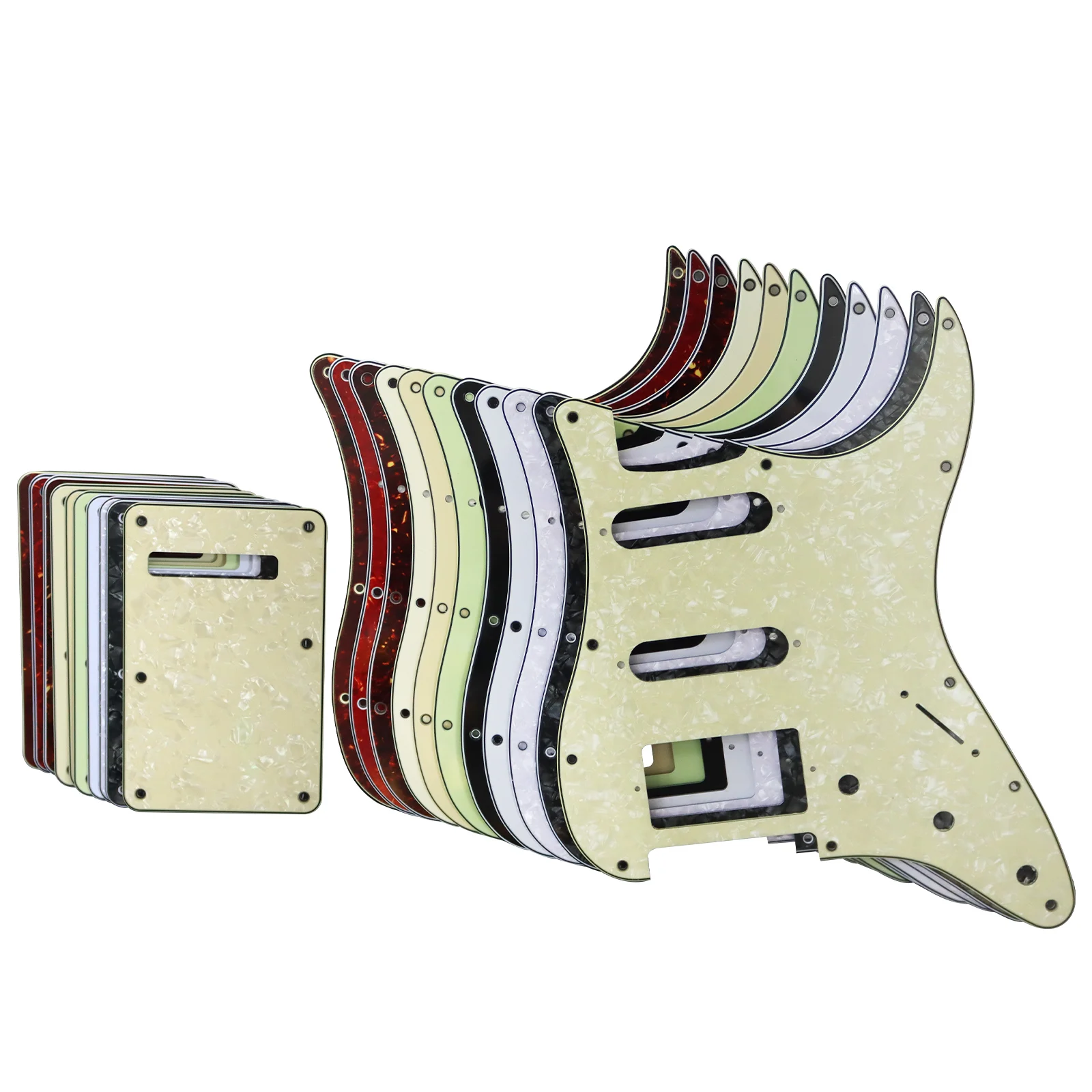 PHRILAM-ST Electric Guitar Guard, 3-Layer St Pickguard with Aluminum Foil Shield, Fits American and Mexican ST, 11 Holes