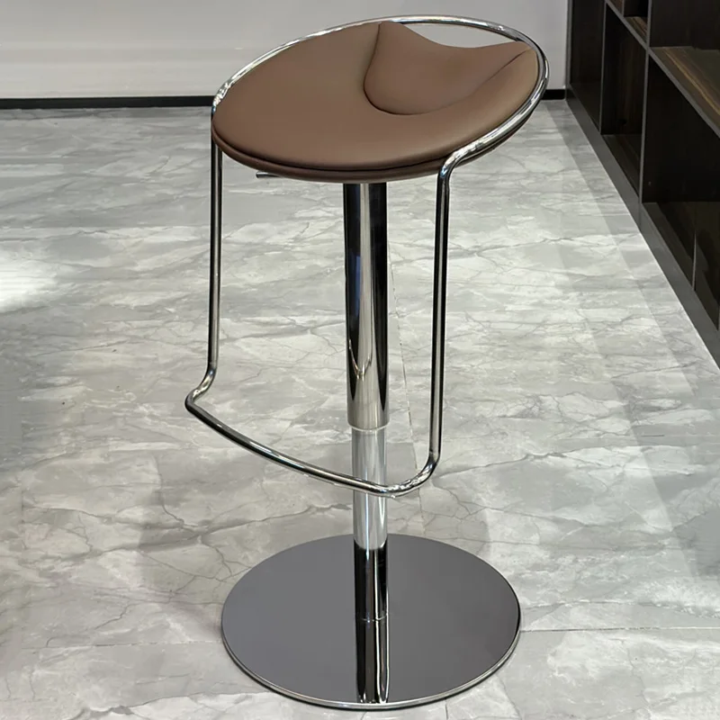 Modern Round Bar Stools Out Back Design Adjustable Metal Bar Chairs Swivel Luxury Chaise Bar Cuisine Barbershop Furniture