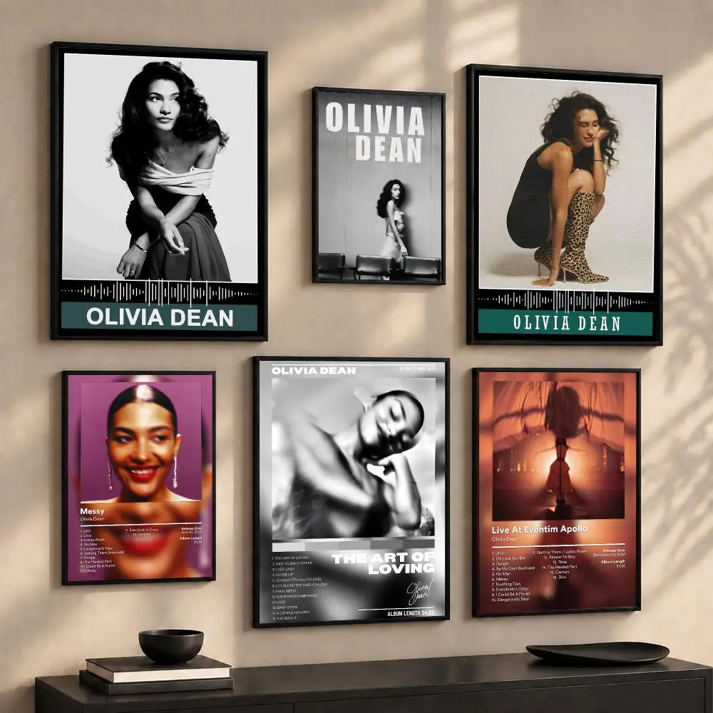 Popular Soul Singer O-Olivia Dean Poster Wall Art Print Sticker for Bedroom Living Room Dorm Office Modern Home Decor Gift