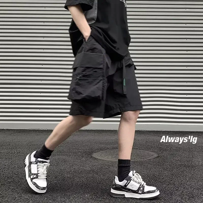 Multi-Pocket Men's Cargo Shorts Summer Techwear Streetwear Baggy Clothing Thin Design Holiday Outdoor Sport Basketball Shorts