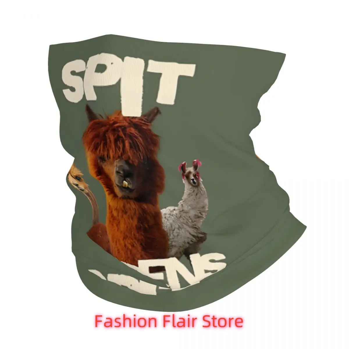 

Alpacas Spit Happens Lama Cute Llama Bandana Neck Gaiter Printed Balaclavas Wrap Scarf Multifunctional Cycling Running Men Adult