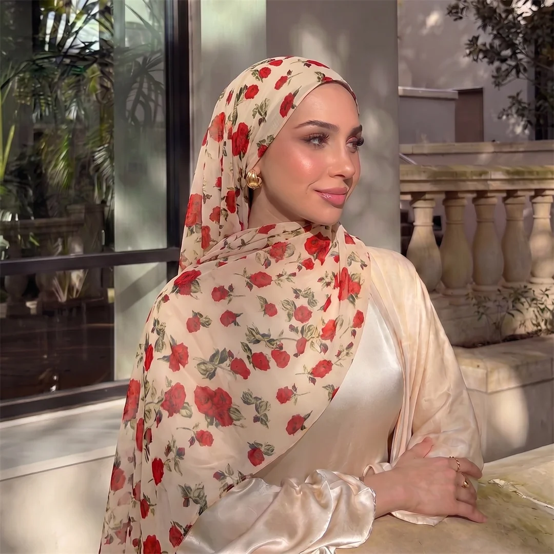 Muslim Jersey Hijab Scarf printing Shawls Headscarf New Foulard Femme Musulman Islam Arab Wrap Head Turban For Women Scarves
