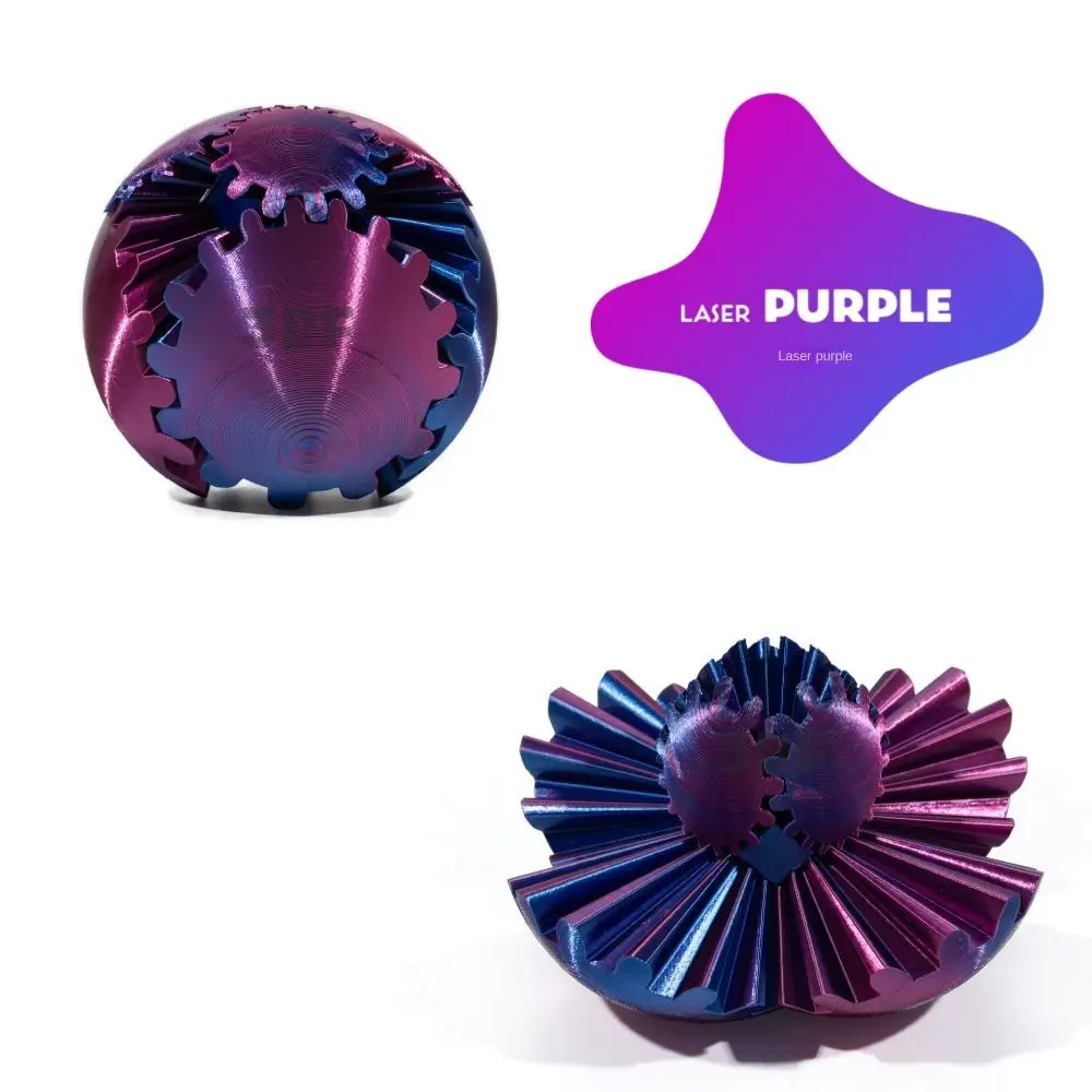Jouet pour enfants, boule d'engrenage 3D accrocheuse, sphère d'engrenage relaxante, boule d'engrenage imprimée en 3D, jouet de bureau à déformation légère et colorée