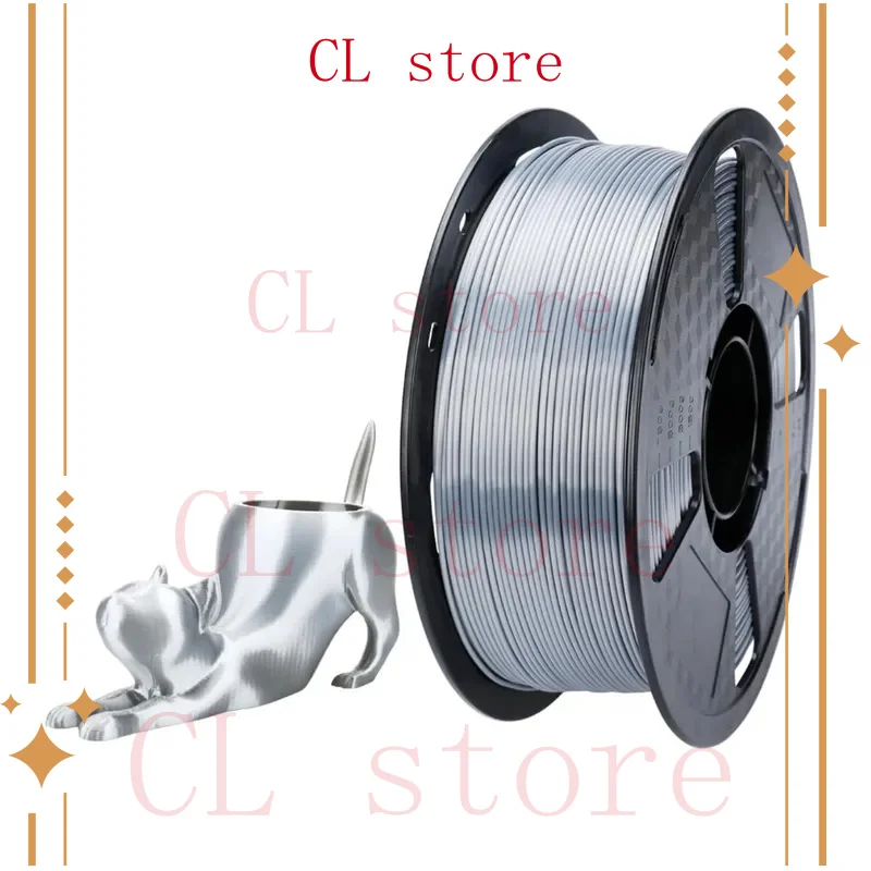 

Шелковистая нить из ТПУ, серебро, 1,75 мм, 1 кг, материалы для 3D-печати, шелковая нить FDM TPU для 3D-принтера 57D ТПУ более 98A