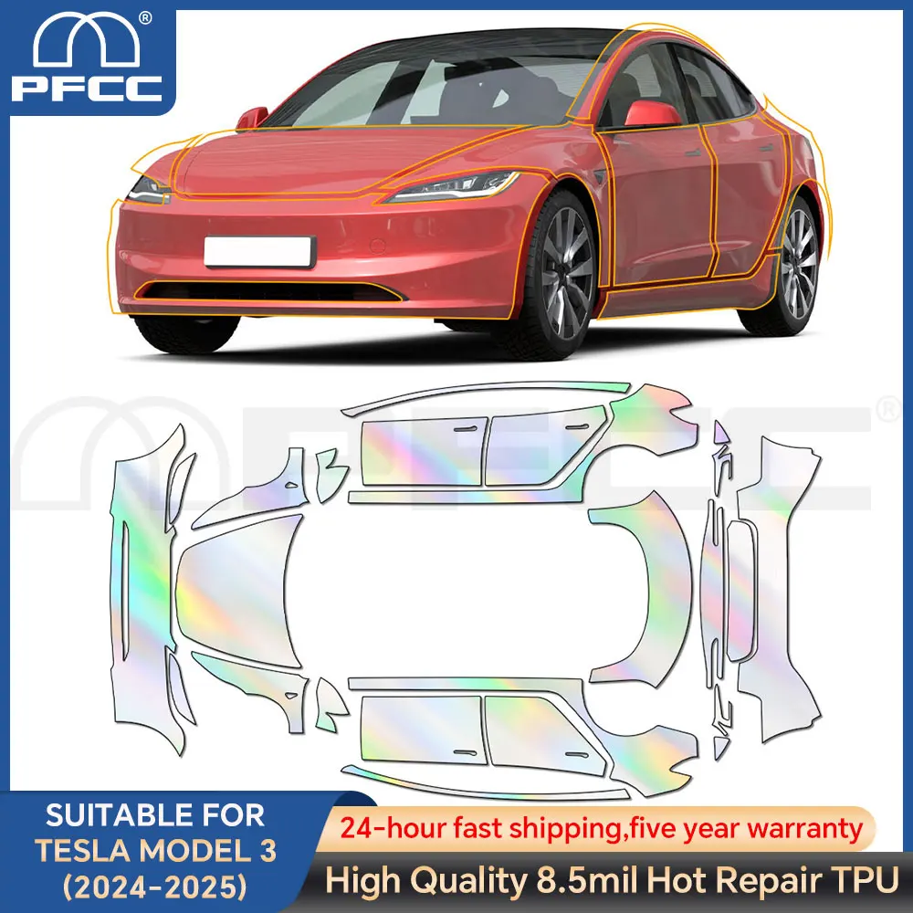 

Для Tesla Model 3 Performance 2025 Защитная пленка из ТПУ для краски, наклейка на кузов автомобиля, защита от царапин, 9 мил, предварительно вырезанная автомобильная прозрачная PPF