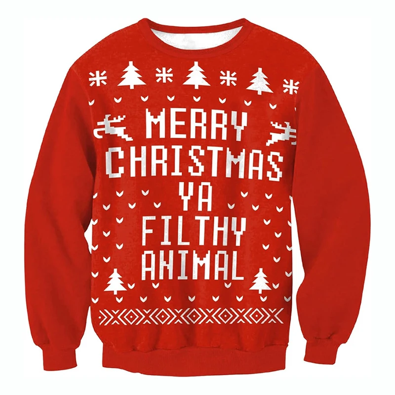 

Christmas Theme 3D Printed Sweatshirt Men's Clothing O-neck Pullover Hoodies Christmas Tree Lights Trend Fashion Sweatshirt